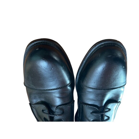 Dexter Mens Black Leather Oxford Shoes Size 10 Durable Sole C22 - Picture 5 of 6